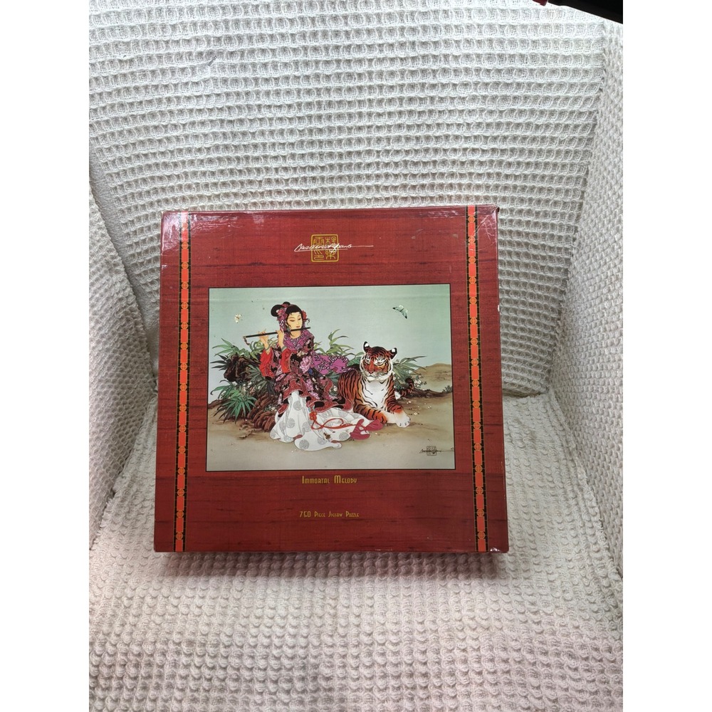 Vintage Unisex Ceaco Caroline Young Immortal Melody 750 Piece Puzzle‎ Red